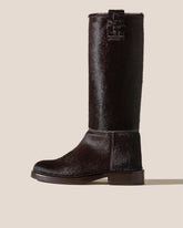 Hereu Boots | ANELLA CALF HAIR - Interwoven Detailed Pull-On Boot - Women