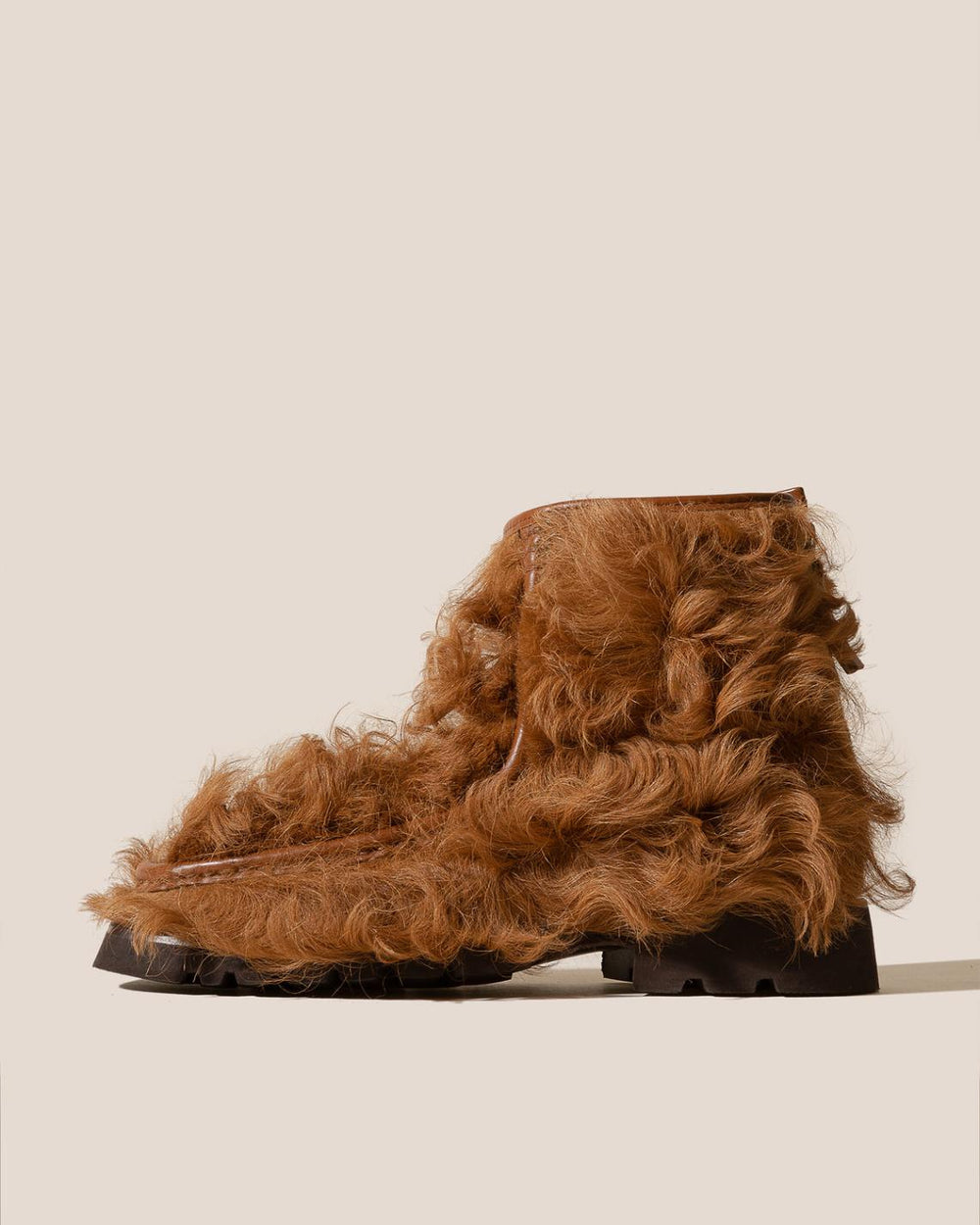 Hereu Boots | ARMENTA LOW ZIPPED LONG HAIR - Shearling Ankle Boot Loafer - Women