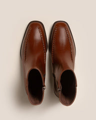 Hereu Boots | METLA POLISHED - Almond Toe Mid Calf Boot - Women