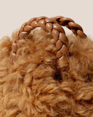 Hereu Crossbody Bags | BOMBON LONG HAIR SHEARLING - Small Plaited-handle Crossbody Bag - Women
