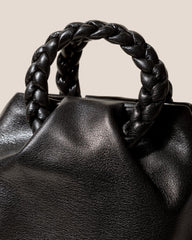 Hereu Crossbody Bags | BOMBON M SUPPLE SHINY - Plaited-handle Leather Crossbody Bag - Women