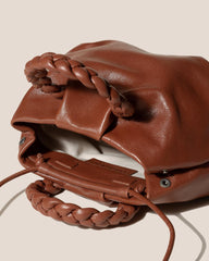 Hereu Crossbody Bags | BOMBON M SUPPLE SHINY - Plaited-handle Leather Crossbody Bag - Women