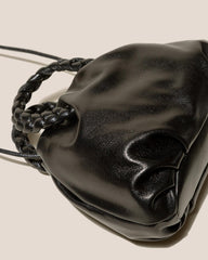 Hereu Crossbody Bags | BOMBON M SUPPLE SHINY - Plaited-handle Leather Crossbody Bag - Women