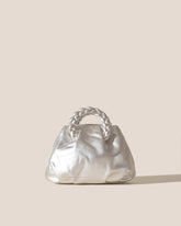 Hereu Crossbody Bags | BOMBON METALLIC - Small Plaited-handle Leather Crossbody Bag - Women