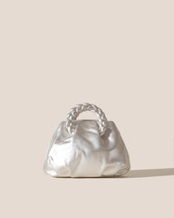 Hereu Crossbody Bags | BOMBON METALLIC - Small Plaited-handle Leather Crossbody Bag - Women