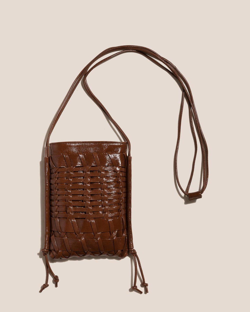 Hereu Crossbody Bags | TRENA MINI CRINKLED GLOSSY - Flat Square Crossbody Bag - Women/Men