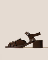 Hereu Heels | ANCORA SQUARED HEELED GLOSSY - Open-Toe Fisherman Sandal - Women