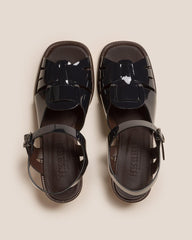 Hereu Heels | ANCORA SQUARED HEELED GLOSSY - Open-Toe Fisherman Sandal - Women
