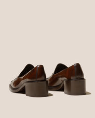 Hereu Heels | GUERA HEELED - Brushed Interwoven Slip-On Loafer - Women