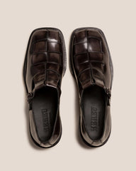 Hereu Heels | POBLA HEELED - Brushed Interwoven T-Bar Loafer - Women