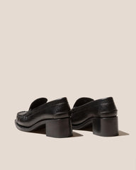 Hereu Heels | SINEU HEELED GRAINY - Interlaced Detail Slip-On Loafer - Women
