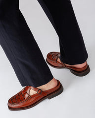 Hereu Loafers | BONELL - Woven T-bar Mule Loafer - Men
