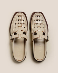 Hereu Loafers | BONELL - Woven T-bar Mule Loafer - Women