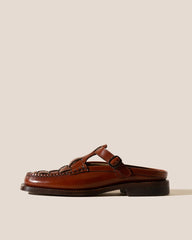 Hereu Loafers | BONELL - Woven T-bar Mule Loafer - Women