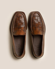 Hereu Loafers | NOMBELA DUOTONE - Interwoven Detail Slip-on Loafer - Women