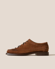 Hereu Loafers | PRIEGO SQUARED SUEDE - Lace Up Moccasin - Men