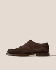 Hereu Loafers | PRIEGO SQUARED SUEDE - Lace Up Moccasin - Men