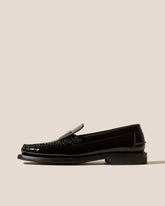 Hereu Loafers | SINEU GLOSSY - Interlaced-detail Slip-on Loafer - Women