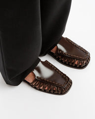 Hereu Sandals | ALARO - Square-Toe T-bar Sandal - Women