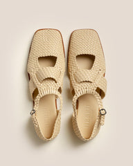 Hereu Sandals | SERRA - Woven T-Bar Sandal - Women