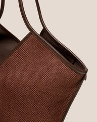 Hereu Shoulder Bags | CALELLA WINTER - Leather-trimmed Organic Cotton Tote Bag - Women/Men