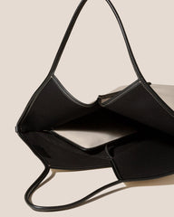 Hereu Shoulder Bags | DUNA - Leather-trimmed Organic Cotton Tote Bag - Women/Men