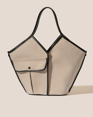 Hereu Shoulder Bags | DUNA - Leather-trimmed Organic Cotton Tote Bag - Women/Men