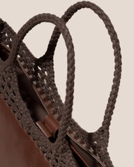 Hereu Shoulder Bags | ELMA L - Braided Top Big Shoulder Bag - Women/Men