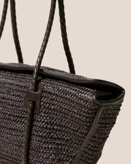 Hereu Shoulder Bags | FORNA RAFFIA - Leather Framed Shoulder Bag - Women