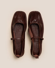 Hereu Soft Shoes | DANSA SUPPLE SHINY - Pleated-Toe Mary Jane Pump - Women