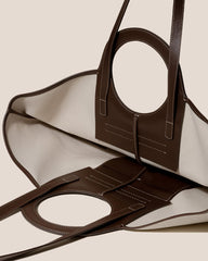 Hereu Tote Bags | CALA L - Leather-trimmed Canvas Tote Bag - Women/Men