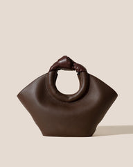 Hereu Tote Bags | CASTELL GRAINY - Knotted-handle Leather Tote Bag - Women