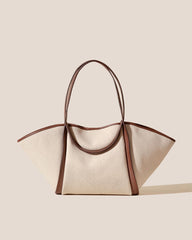 Hereu Tote Bags | CUBER - Leather-Trimmed Canvas Basket - Women/Men