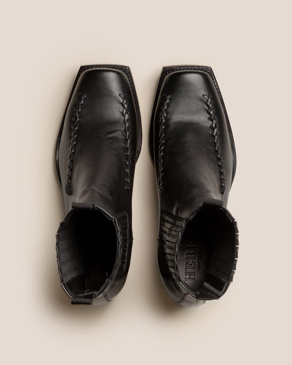 Hereu Boots | AGULLA - Square-Toe Braided Detail Chelsea Boot - Men