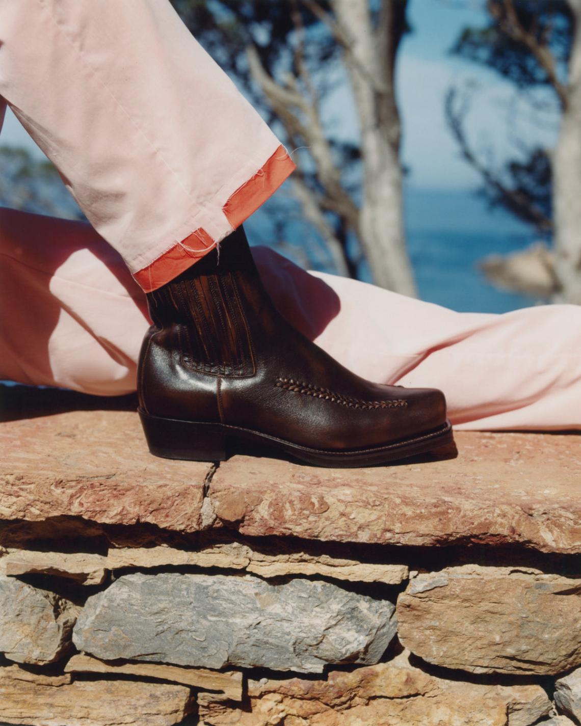 Hereu Boots | AGULLA - Square-Toe Braided Detail Chelsea Boot - Men