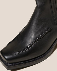 Hereu Boots | AGULLA - Square-Toe Braided Detail Chelsea Boot - Women