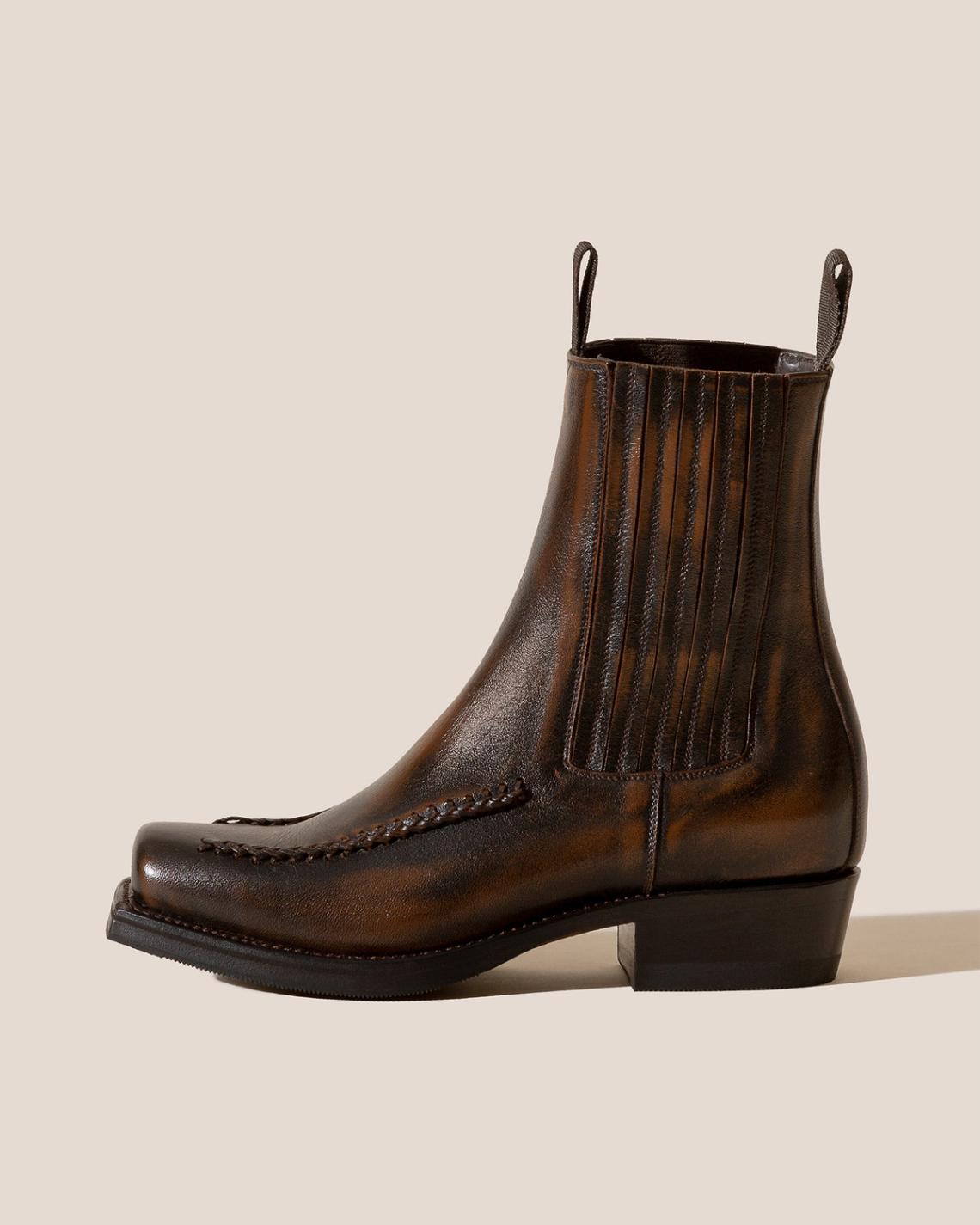 Hereu Boots | AGULLA - Square-Toe Braided Detail Chelsea Boot - Women