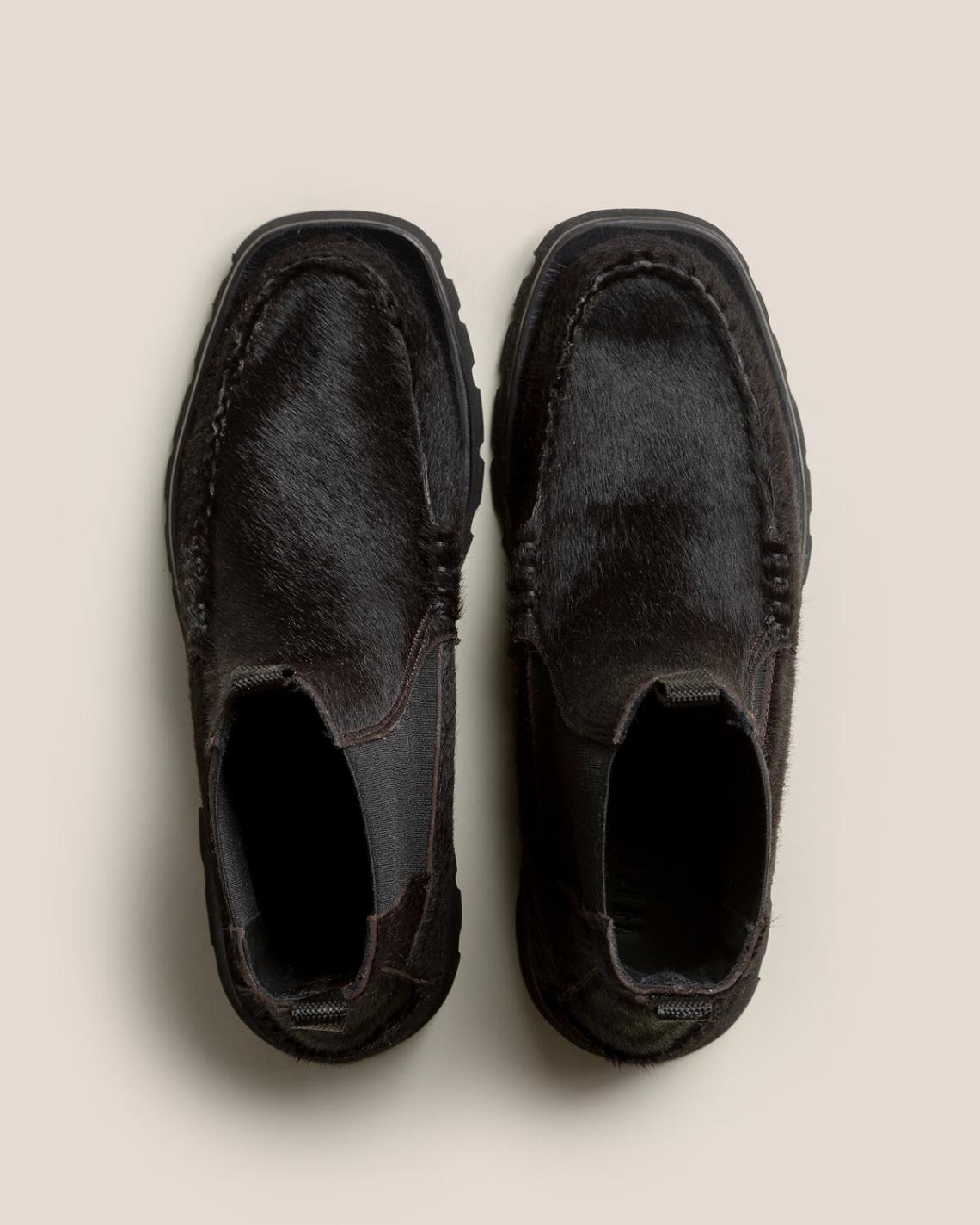 Hereu Boots | ALDA SPORT CALF HAIR - Tread Sole Mid-Calf Chelsea Boot - Men