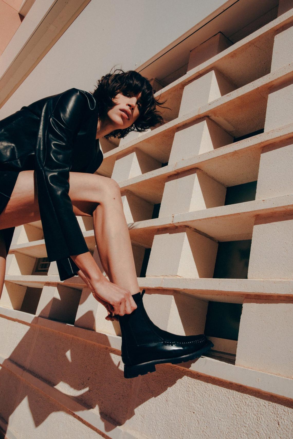 Hereu Boots | ALDA SPORT - Tread Sole Mid-Calf Chelsea Boot - Women