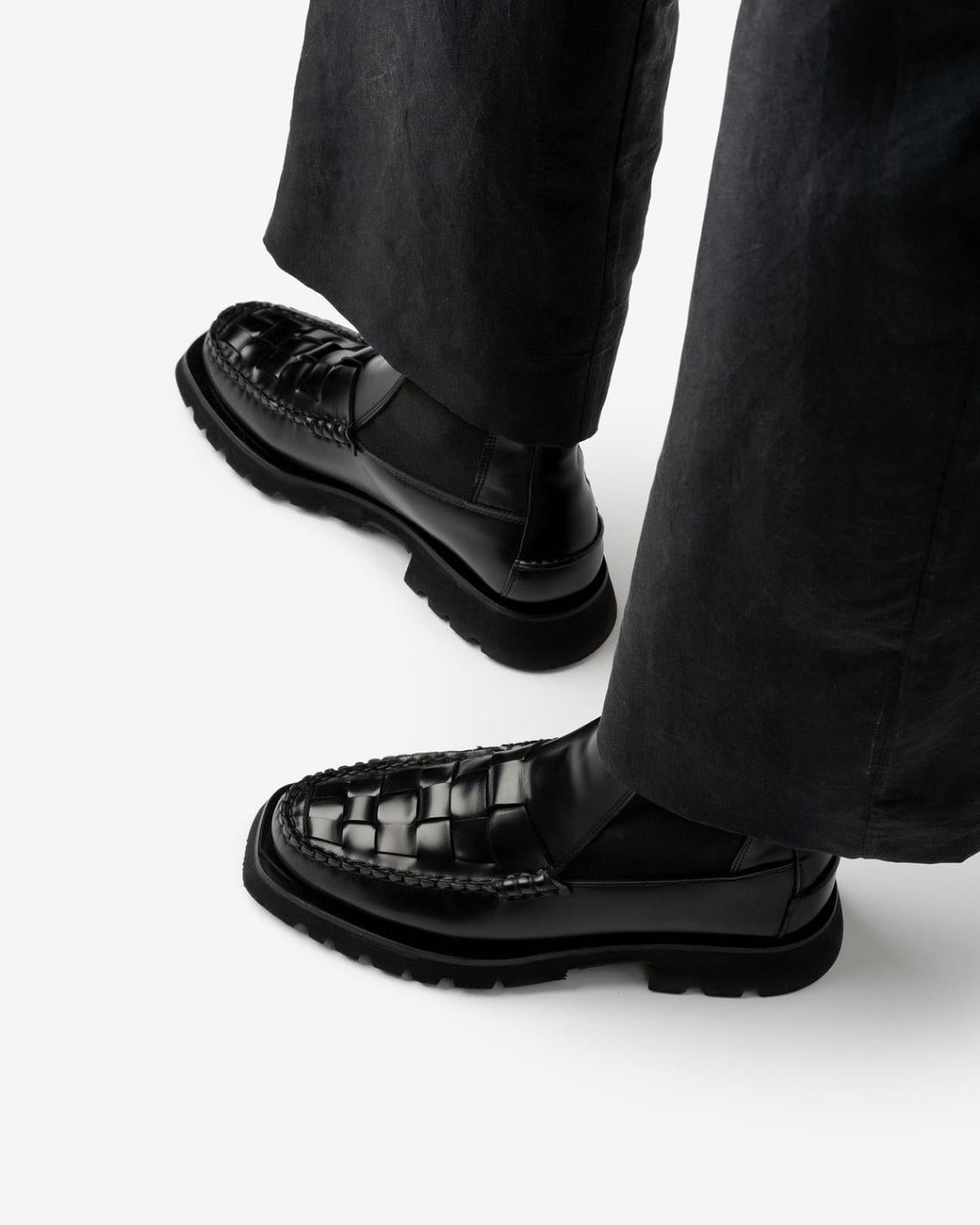 Hereu Boots | ALDA WOVEN SPORT - Tread Sole Interwoven-detail Chelsea Boot - Women