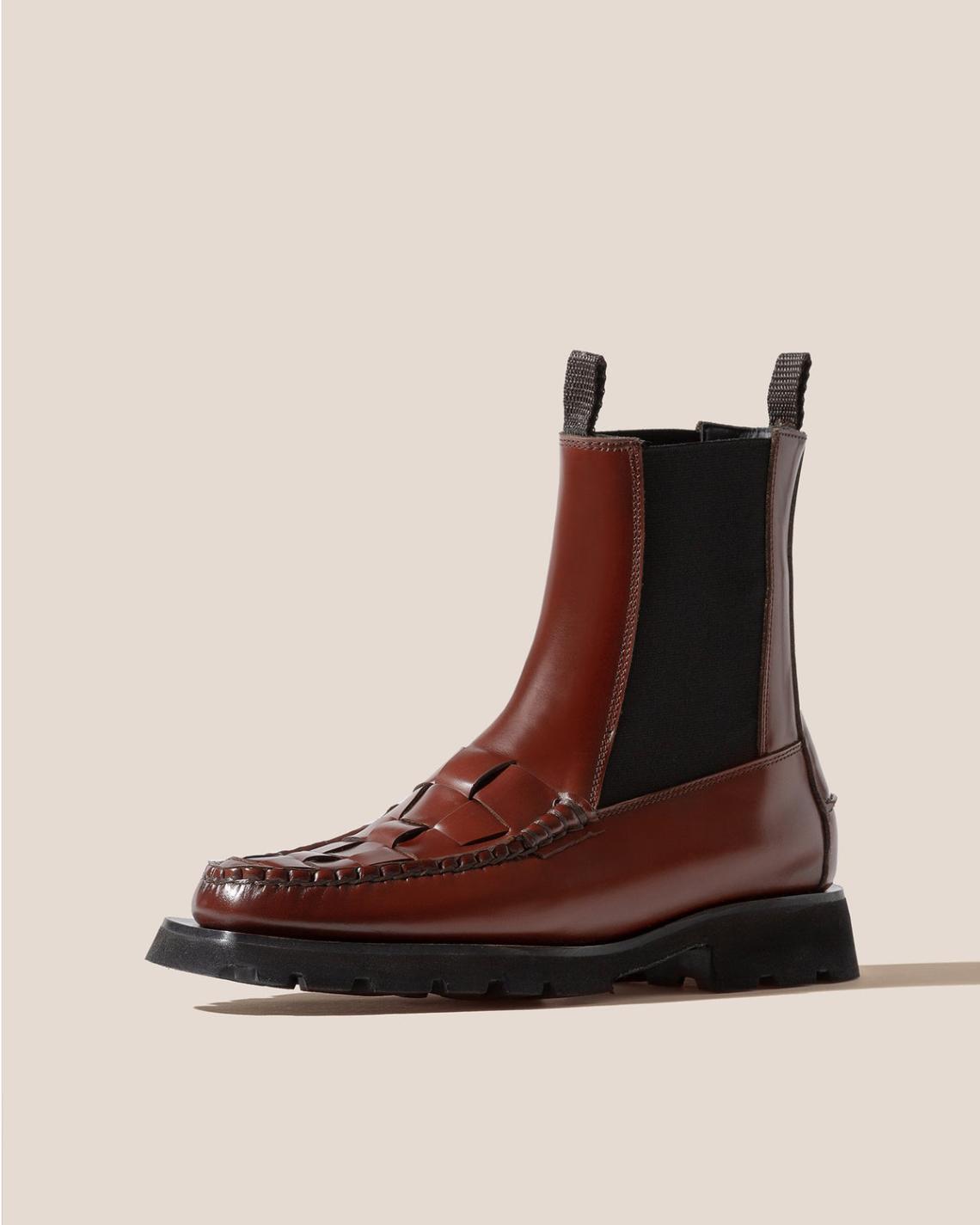 Hereu Boots | ALDA WOVEN SPORT - Tread Sole Interwoven-detail Chelsea Boot - Women