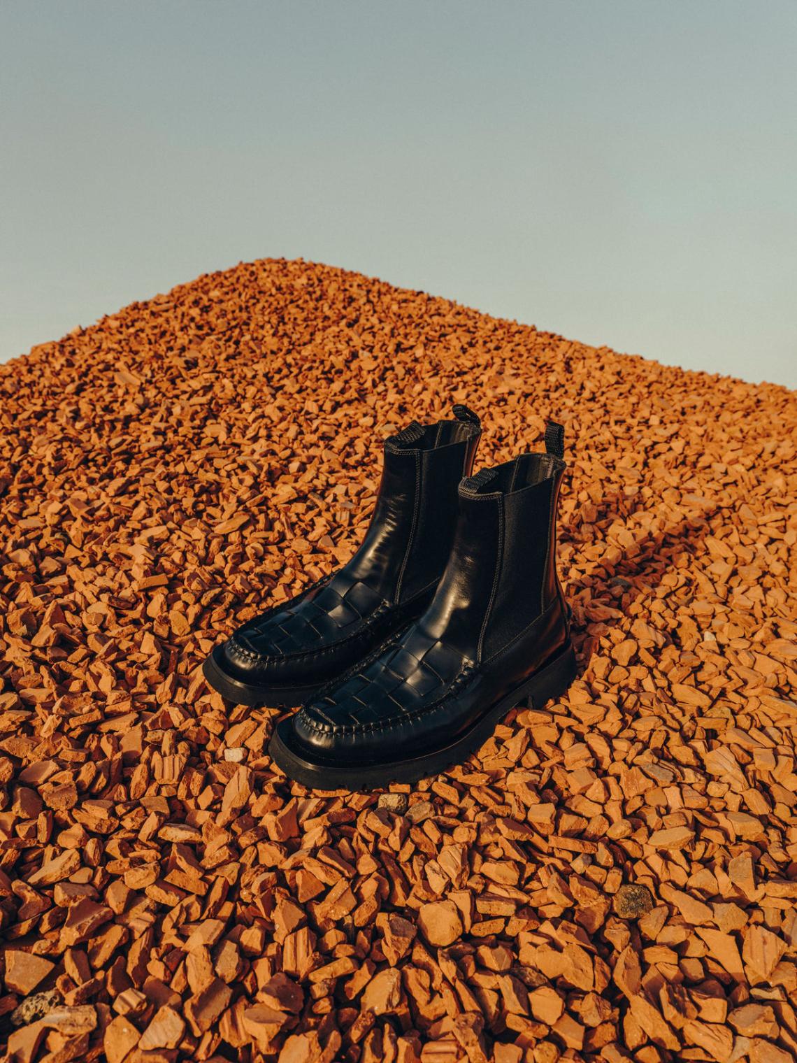 Hereu Boots | ALDA WOVEN SPORT - Tread Sole Interwoven-detail Chelsea Boot - Women