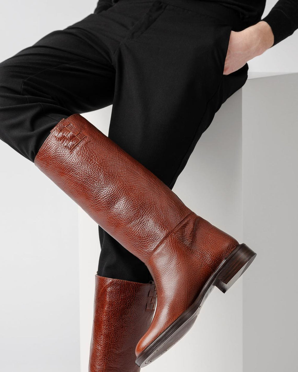 Hereu Boots | ANELLA GRAINY - Interwoven Detailed Pull-On Boot - Women