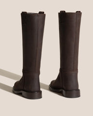 Hereu Boots | ANELLA WAXED - Interwoven Detailed Pull-On Boot - Women
