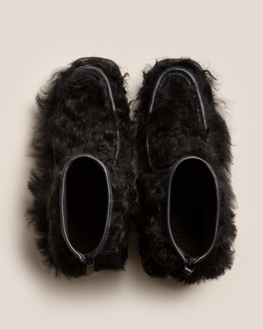 Hereu Boots | ARMENTA LOW ZIPPED LONG HAIR - Shearling Ankle Boot Loafer - Women