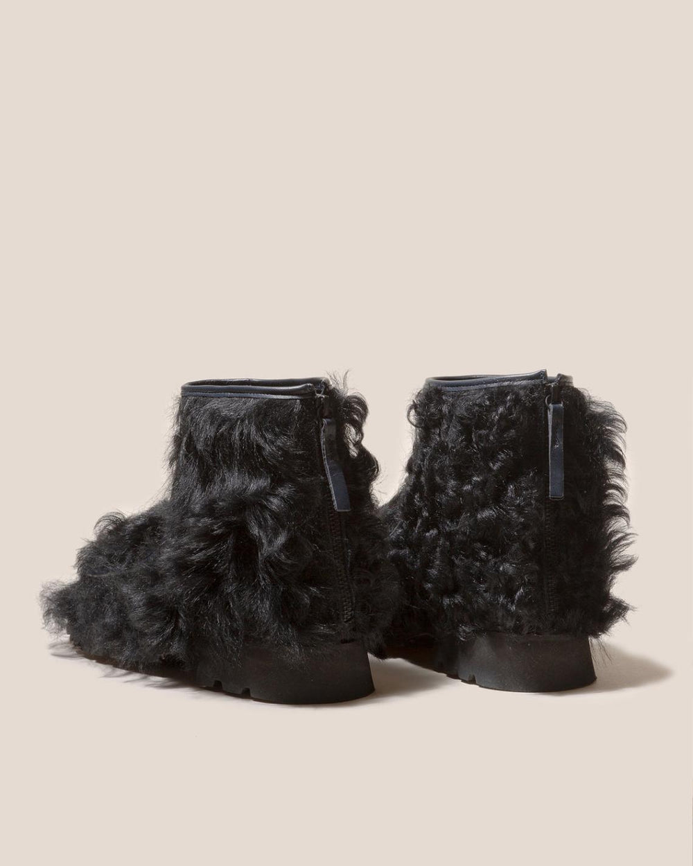 Hereu Boots | ARMENTA LOW ZIPPED LONG HAIR - Shearling Ankle Boot Loafer - Women