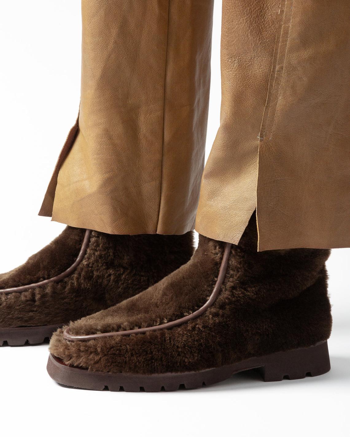 Hereu Boots | ARMENTA LOW ZIPPED - Shearling Ankle Boot Loafer - Women