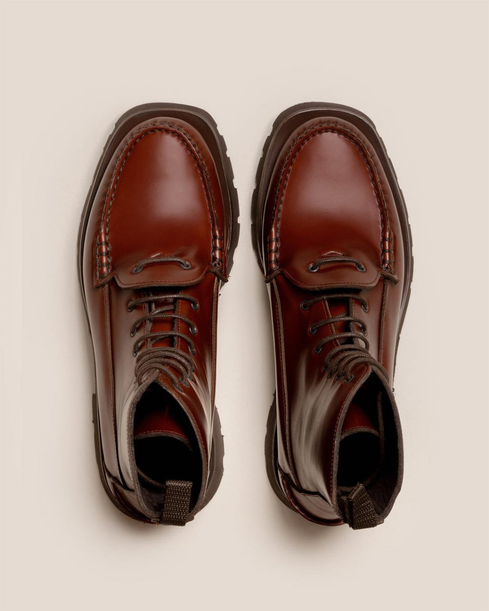 Hereu Boots | CORDO - Tread Sole Lace-Up Loafer Boot - Men