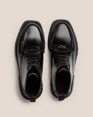 Hereu Boots | CORDO - Tread Sole Lace-Up Loafer Boot - Women