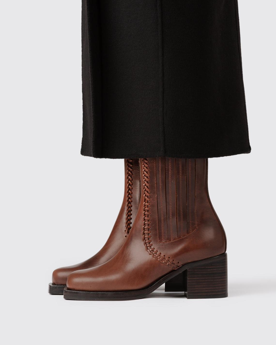 Hereu Boots | GALIDA VEG-TAN - Heeled Chelsea Boot - Women